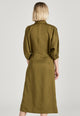 Givn Berlin Blusenkleid NATALIA aus TENCEL™ Lyocell Dress Olive Oil (Tencel)