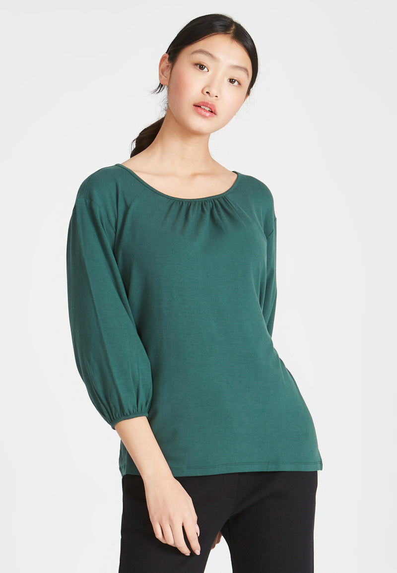 Blouse shirt ARABELLA in TENCEL™ Lyocell - Cedar Green (Tencel), Damen