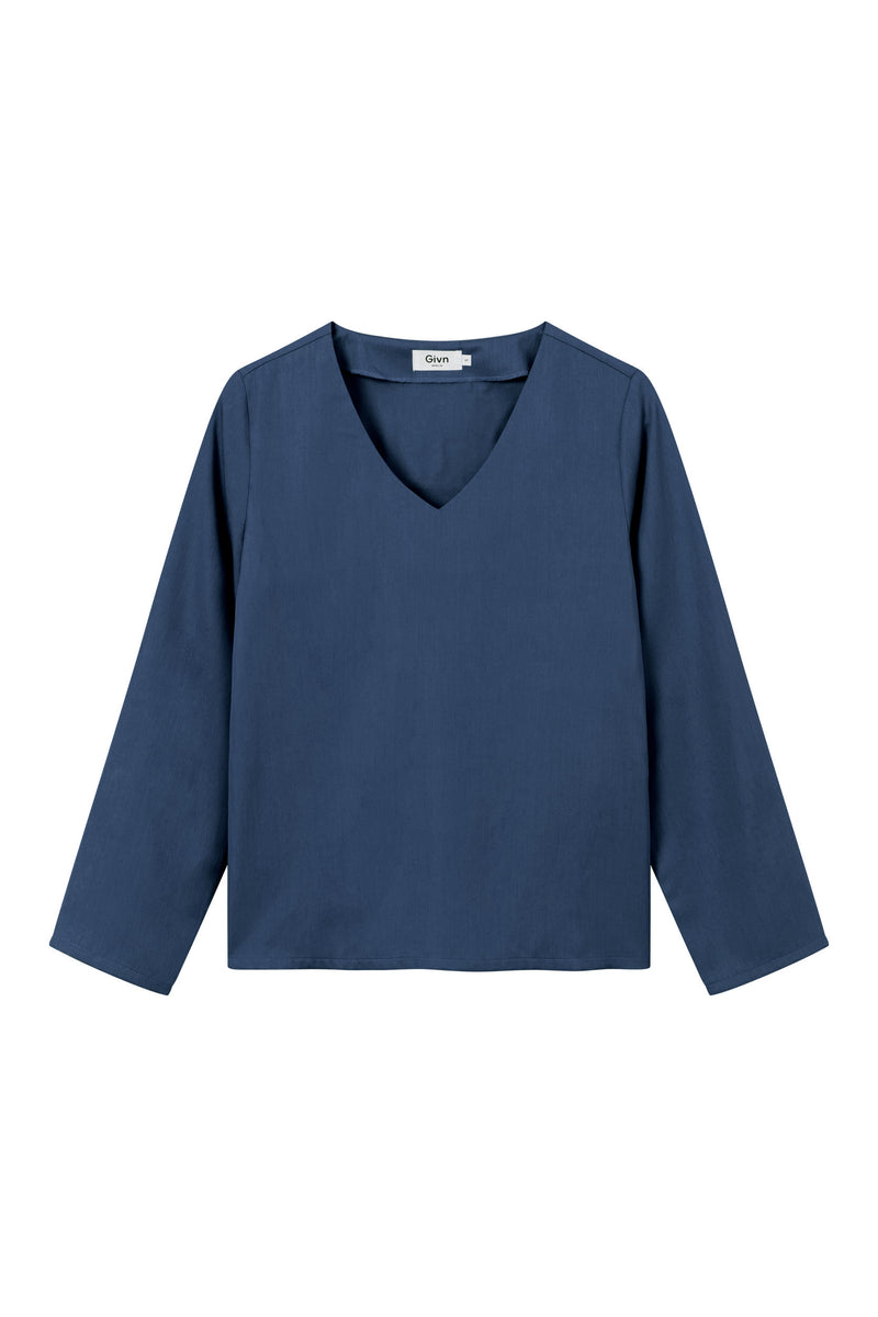 Givn Berlin Blusenshirt ROSE aus TENCEL™ REFIBRA™ Lyocell Blouse Midnight Blue (Refibra)