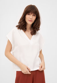 Givn Berlin Blusenshirt RUBY aus TENCEL™ REFIBRA™ Lyocell Blouse White (Refibra)