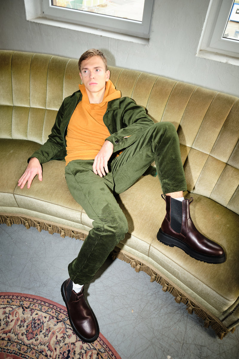Givn Berlin Cordhose ERIC aus Bio-Baumwolle Trousers Hunter Green (Cord)