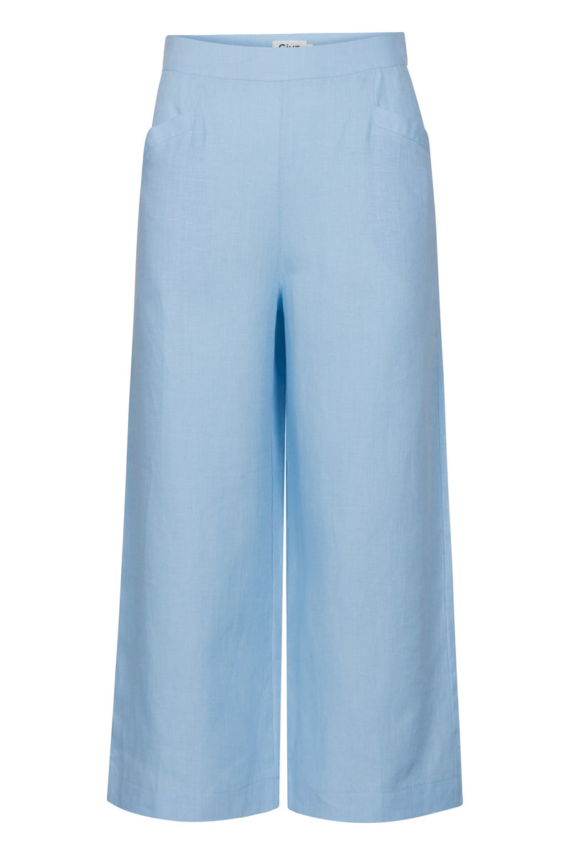 Givn Berlin Culotte FAY aus Leinen Trousers Pale Blue (Linen)