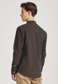 Flanellhemd WES aus Bio-Baumwolle - Dark Brown