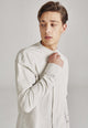 Organic Cotton Flannel Shirt WES - Light Grey Melange