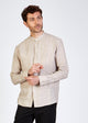Givn Berlin Stehkragen-Hemd WES aus Leinen Buttoned Shirt Camel (Linen)