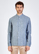 Givn Berlin Stehkragen-Hemd WES aus Leinen Buttoned Shirt Light Blue (Linen)
