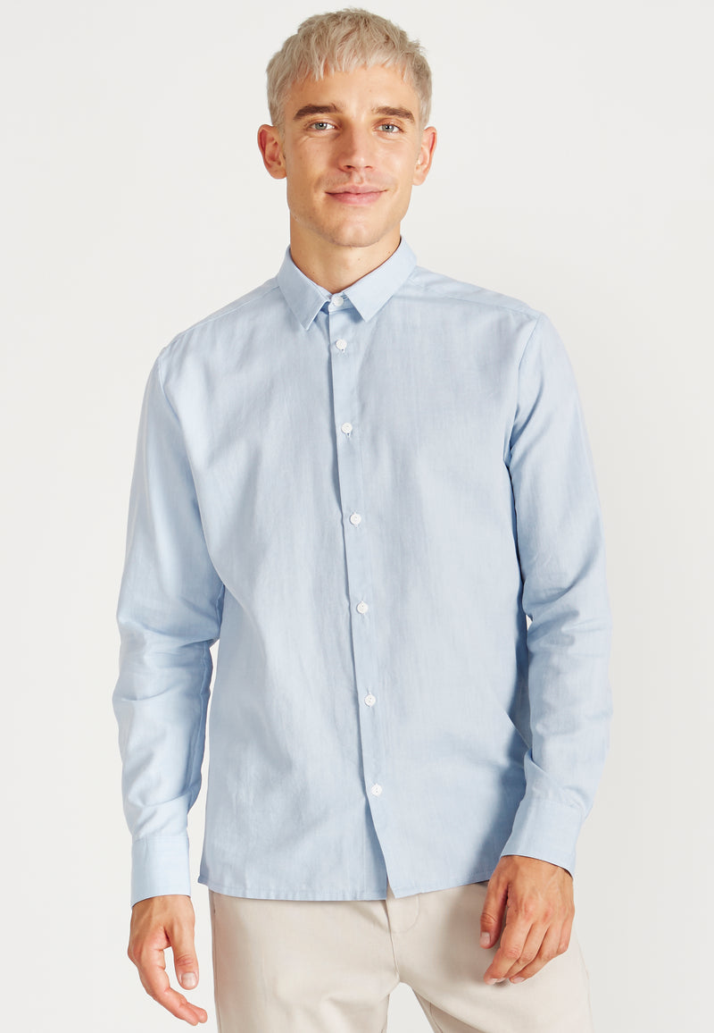 Givn Berlin Hemd KENT aus Bio-Baumwolle Buttoned Shirt Light Blue