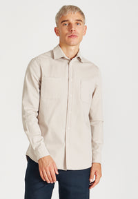 Givn Berlin Hemd OLIVER aus Bio-Baumwolle Buttoned Shirt Beige