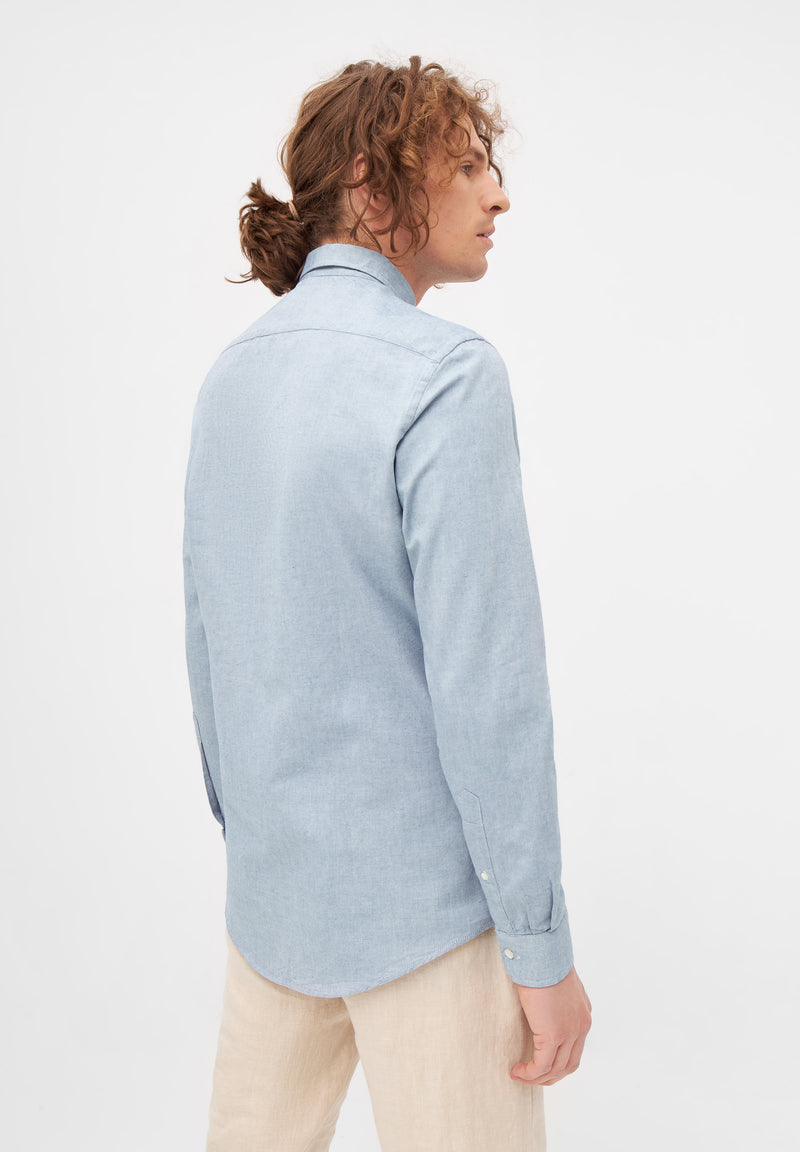 Givn Berlin Hemd RAMIN aus Bio-Baumwolle Buttoned Shirt Light Blue