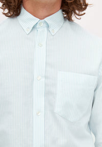 Givn Berlin Hemd RAMIN aus Bio-Baumwolle Buttoned Shirt Sage / White (Stripes)