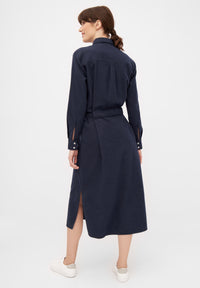 Givn Berlin Hemdblusenkleid GRETA aus Bio-Baumwolle Dress Navy Blue