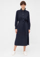 Givn Berlin Hemdblusenkleid GRETA aus Bio-Baumwolle Dress Navy Blue