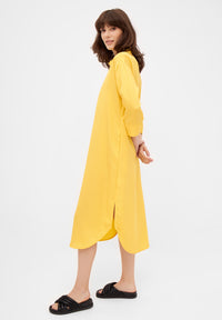 Givn Berlin Hemdblusenkleid MAGGIE aus TENCEL™ REFIBRA™ Lyocell Dress Sunny Yellow (Refibra)