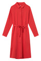Givn Berlin Hemdblusenkleid MERLE aus TENCEL™ Lyocell Dress Lava Red (Tencel)