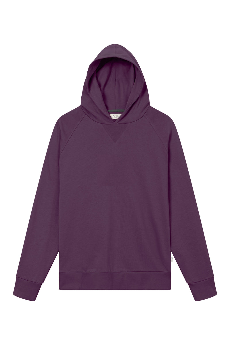 Givn Berlin Hoodie BRODY aus Bio-Baumwolle Sweater Dark Purple