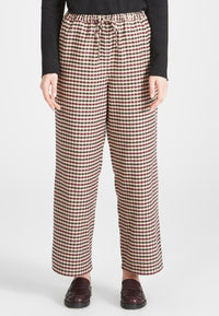Givn Berlin Hose AMANDA aus Bio-Baumwolle Trousers Dark Purple / Dark Grey / Beige (Checked)