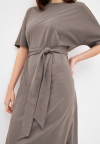 Givn Berlin Jersey-Kleid LILOU aus Bio-Baumwolle Dress Taupe
