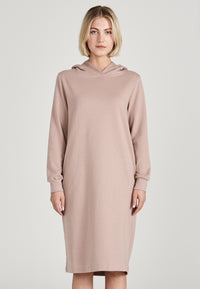 Givn Berlin Kapuzen-Sweatkleid ELENOR aus Bio-Baumwolle Dress Muddy Pink