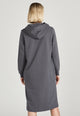 Givn Berlin Kapuzen-Sweatkleid ELENOR aus Bio-Baumwolle Dress Shadow Grey