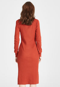 Givn Berlin Kleid CORA aus Bio-Baumwolle Dress Rusty Orange