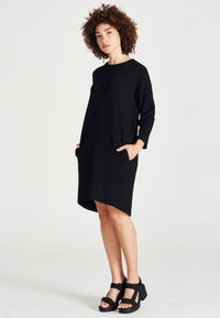 Givn Berlin Kleid HELEN aus Bio-Baumwolle Dress Black (Waffle)
