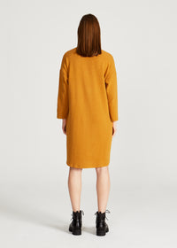 Givn Berlin Kleid HELEN aus recycelter Baumwolle Dress Mustard