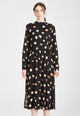 Givn Berlin Kleid INDIRA aus LENZING™ ECOVERO™ Dress Black / Caramel Brown (Flowers)