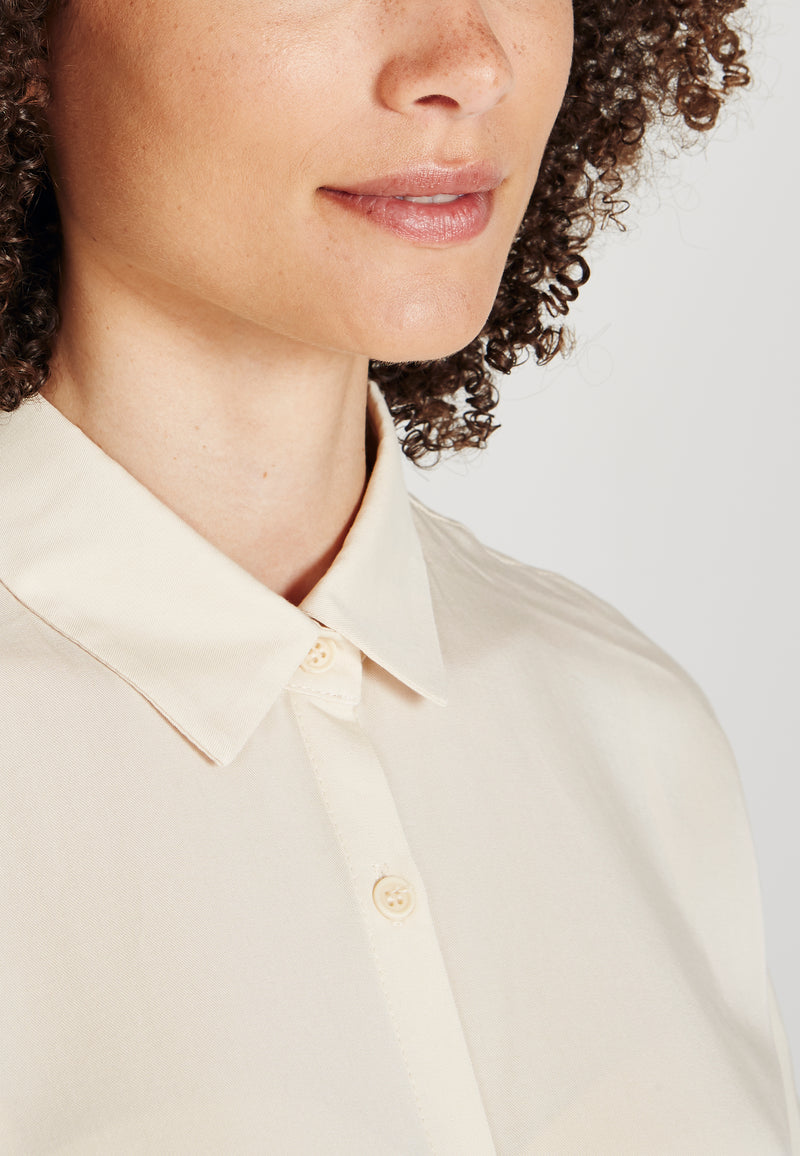 Givn Berlin Kurzarmbluse SARAH aus TENCEL™ Lyocell Blouse Off White (Tencel)