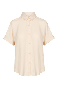 Givn Berlin Kurzarmbluse SARAH aus TENCEL™ Lyocell Blouse Off White (Tencel)
