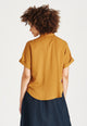 Givn Berlin Kurzarmbluse SARAH aus TENCEL™ Lyocell Blouse Rubber Brown (Tencel)