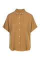 Givn Berlin Kurzarmbluse SARAH aus TENCEL™ Lyocell Blouse Rubber Brown (Tencel)
