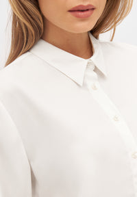 Givn Berlin Kurzarmbluse STINE aus TENCEL™ REFIBRA™ Lyocell Blouse White (Refibra)