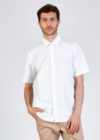 Givn Berlin Kurzarmhemd DYLAN aus Bio-Baumwolle Buttoned Shirt White (Elements)