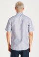 Givn Berlin Kurzarmhemd DYLAN aus Leinen Buttoned Shirt Blue / White (Stripes, Linen)