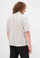 Givn Berlin Kurzarmhemd LUCA aus Bio-Baumwolle Buttoned Shirt Peach / Light Blue (Stripes)