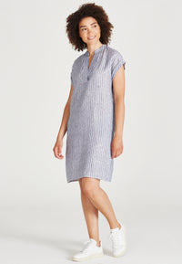 Givn Berlin Leinenkleid BIANCA aus Leinen Dress Blue / White (Stripes, Linen)