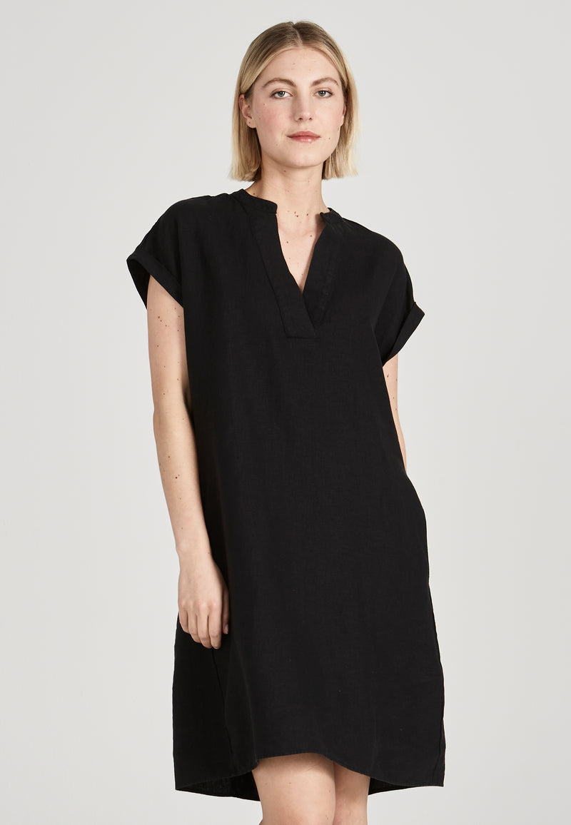 Givn Berlin Leinenkleid BIANCA aus Leinen Dress Black (Linen)