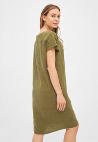 Givn Berlin Leinenkleid BLAIR aus Leinen Dress Olive Oil (Linen)