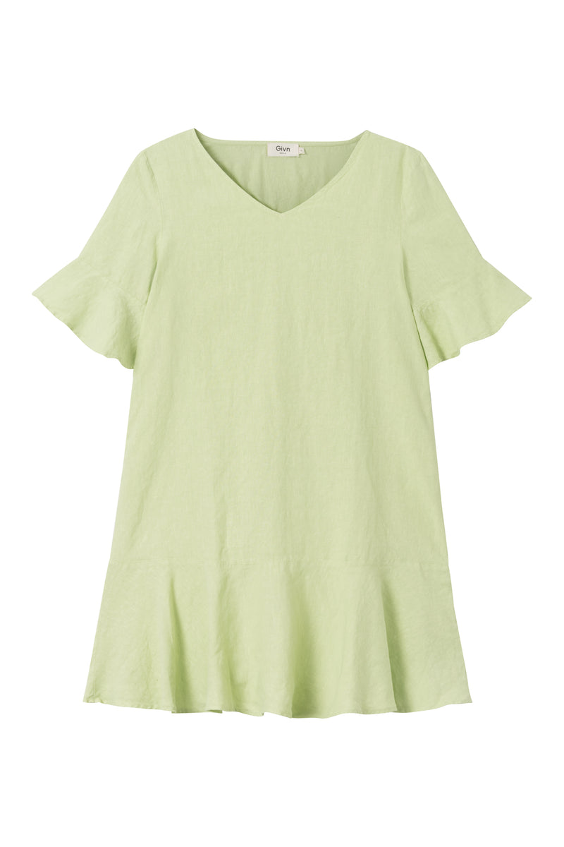 Givn Berlin Leinenkleid HILDA aus Leinen Dress Matcha Green (Linen)