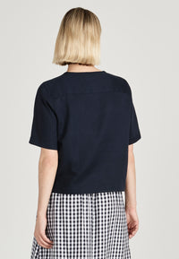 Givn Berlin Blusenshirt MISHA aus TENCEL™ Lyocell Blouse Midnight Blue (Tencel)