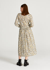 Givn Berlin Maxikleid MARINA aus Bio-Baumwolle Dress Mint / Mustard (Pattern)