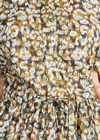 Givn Berlin Maxikleid MARINA aus Bio-Baumwolle Dress Mint / Mustard (Pattern)