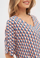 Givn Berlin Maxikleid ONA aus LENZING™ ECOVERO™ Dress Terracotta / Blue (Geometric)