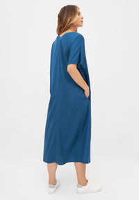 Givn Berlin Maxikleid ONA aus TENCEL™ REFIBRA™ Lyocell Dress Ocean Blue (Refibra)
