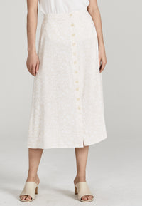 Givn Berlin Midirock TILDA aus LENZING™ ECOVERO™ Skirt Clay / White (Flowers)