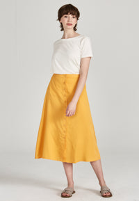 Givn Berlin Midirock TILDA aus TENCEL™ Lyocell Skirt Mango Orange (Tencel)