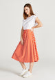 Givn Berlin Midirock VANA aus Bio-Baumwolle Skirt Orange / White (Stripes)