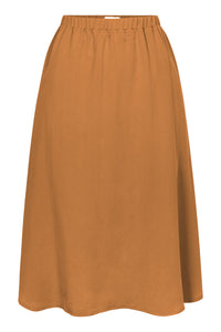 Givn Berlin Midirock VANA aus TENCEL™ Lyocell Skirt Rubber Brown (Tencel)
