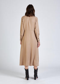 Givn Berlin Hemdblusenkleid WANDA aus TENCEL™ Lyocell Dress Light Camel (Tencel)