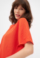 Givn Berlin Musselin T-Shirt PINA aus Bio-Baumwolle Blouse Sunset Orange